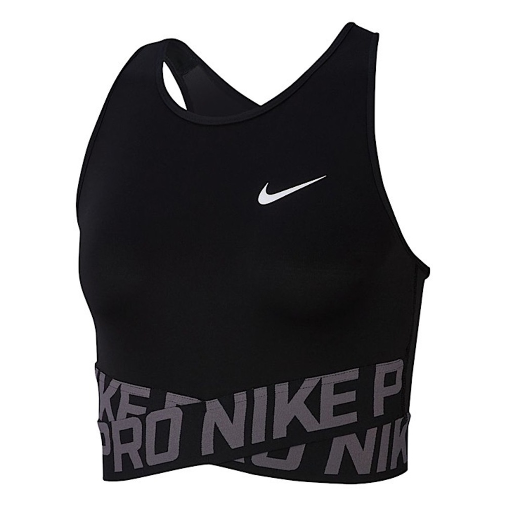 Nike Pro Intertwist Crop Tank Top in Black